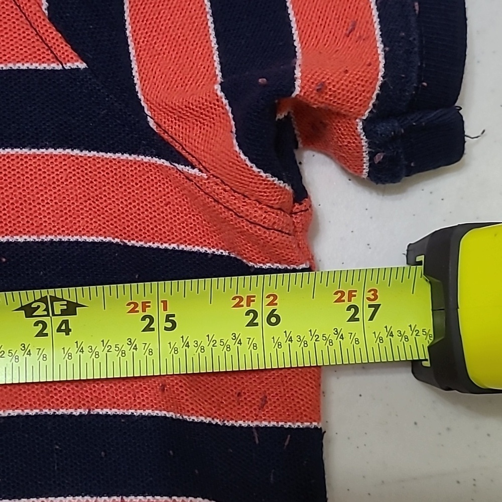 St. John's Bay Striped Polo Shirt in Navy and Orange size XXL - Picture 5 of 7